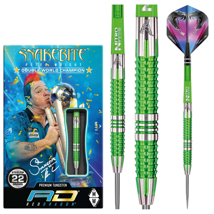 Peter Wright Mamba 2 90% Tungsten Steel Tip Darts by Red Dragon