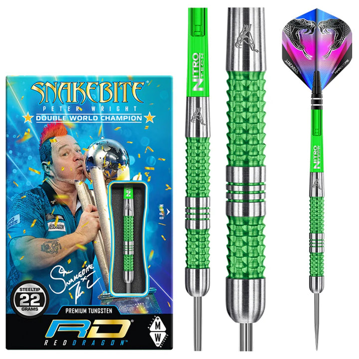 Peter Wright Mamba 90% Tungsten Steel Tip Darts by Red Dragon