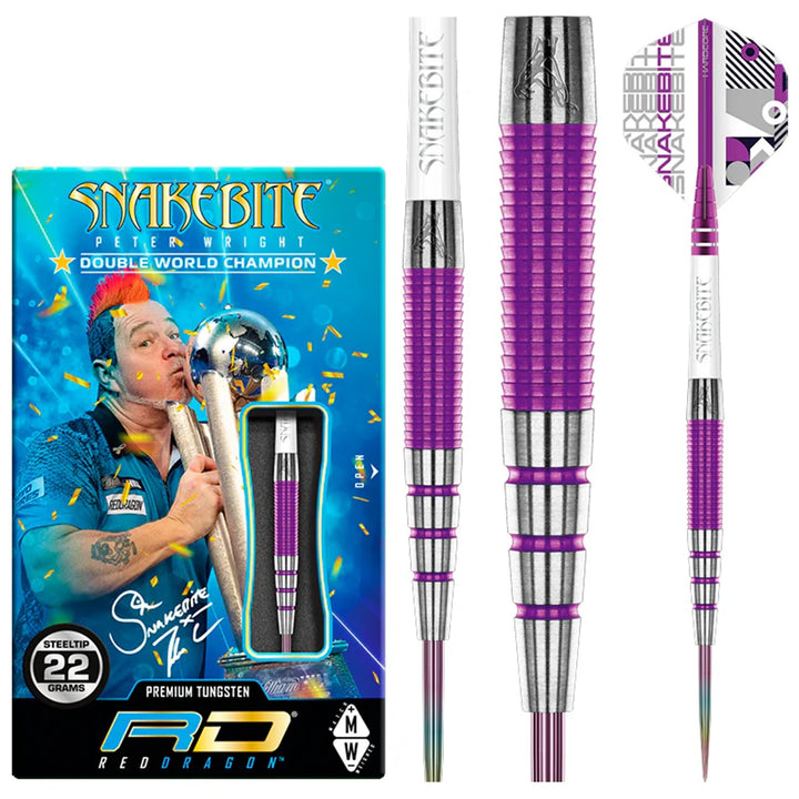 Peter Wright PL15 Medusa 90% Tungsten Steel Tip Darts by Red Dragon