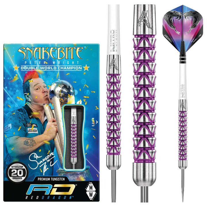 Peter Wright Vyper 90% Tungsten Steel Tip Darts by Red Dragon