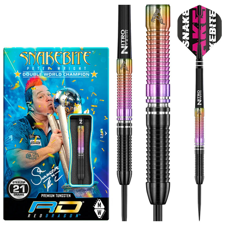 Peter Wright World Champion 2020 SE 90% Tungsten Steel Tip Darts by Red Dragon