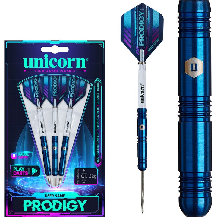 Prodigy S1 95% Tungsten Steel Tip Darts by Unicorn