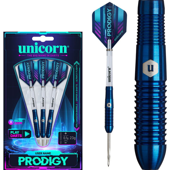 Prodigy S2 95% Tungsten Steel Tip Darts by Unicorn