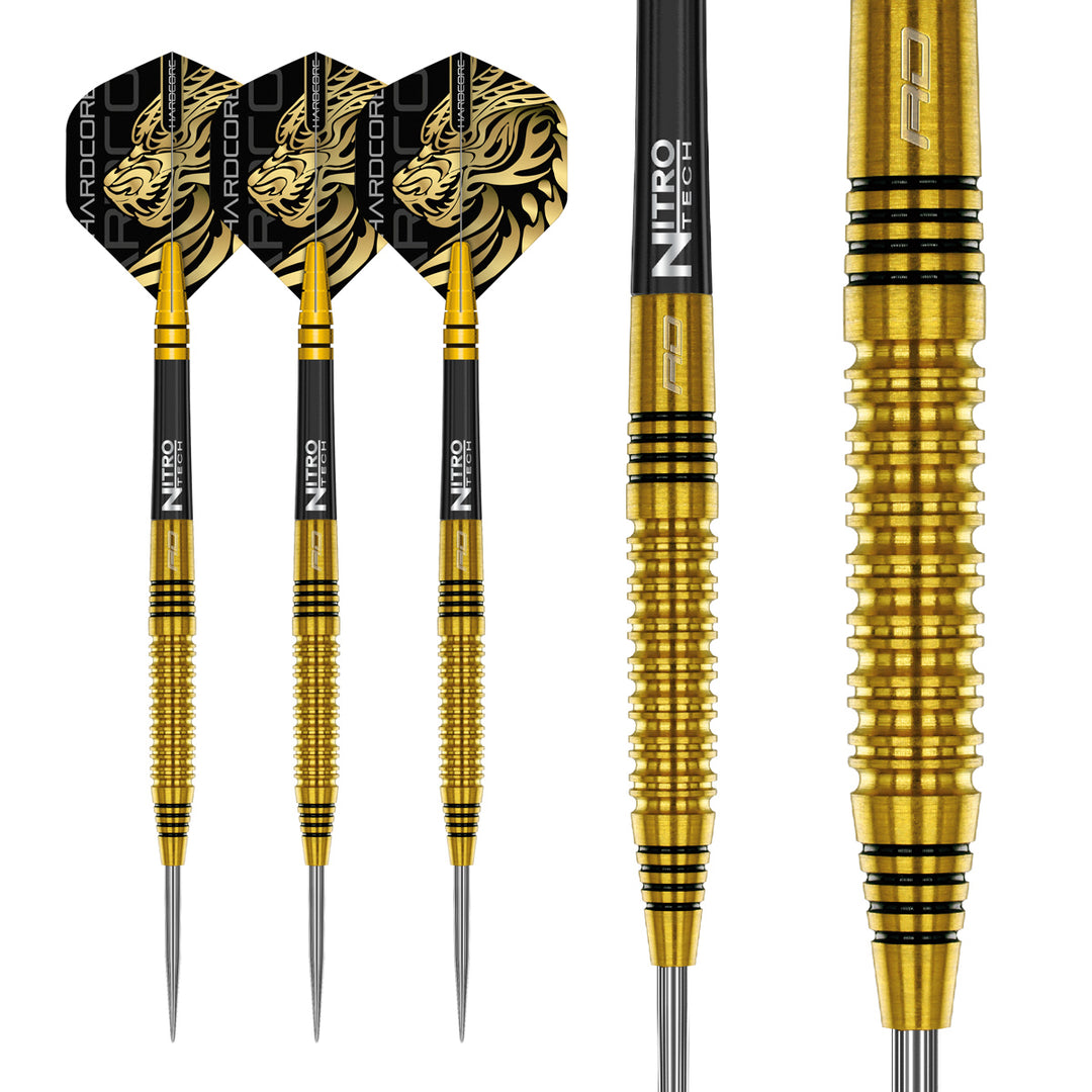 Jonny Clayton Gold 90% Tungsten Steel Tip Darts by Red Dragon