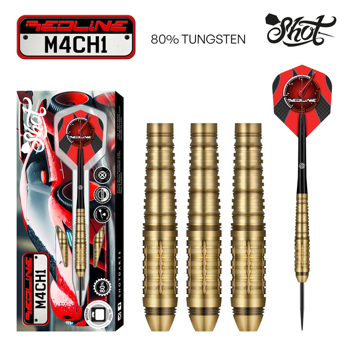 Redline M4CH1 80% Tungsten Steel Tip Darts by Shot