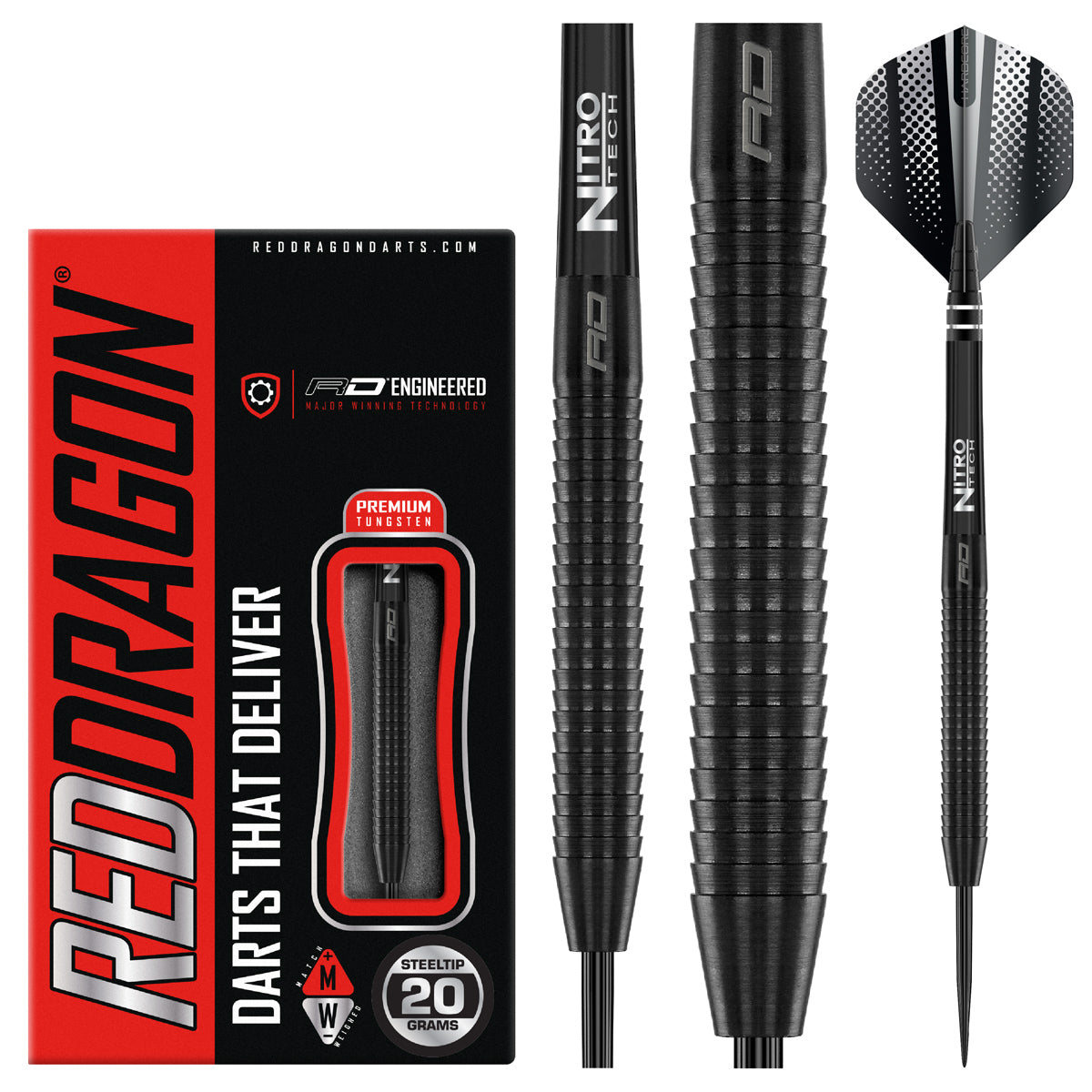 Razor Edge Black 85% Tungsten Steel Tip Darts by Red Dragon