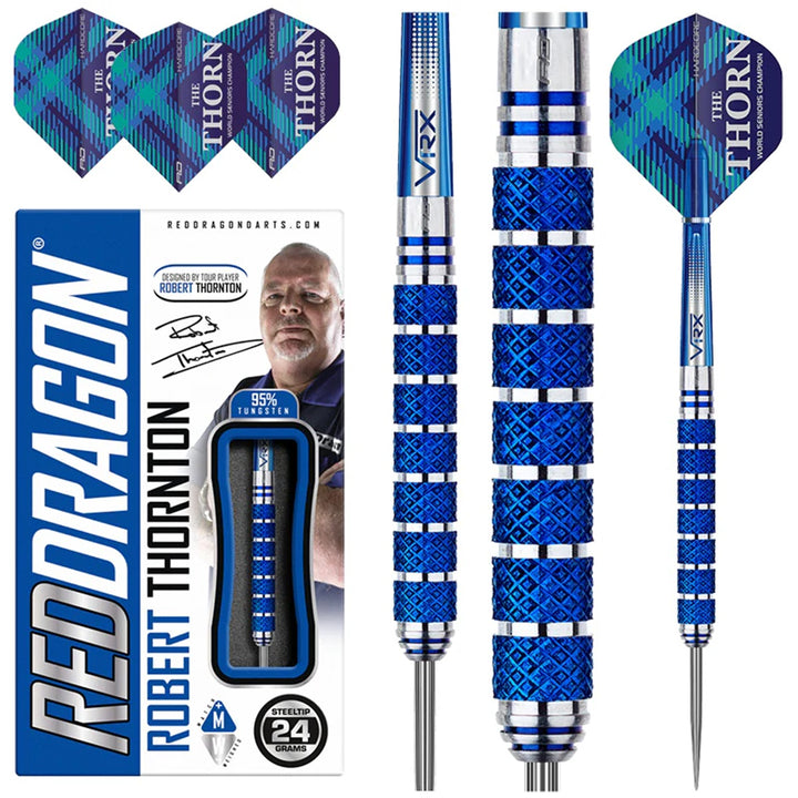 Robert Thornton Seniors World Champion Cobalt SE 95% Tungsten Steel Tip Darts by Red Dragon