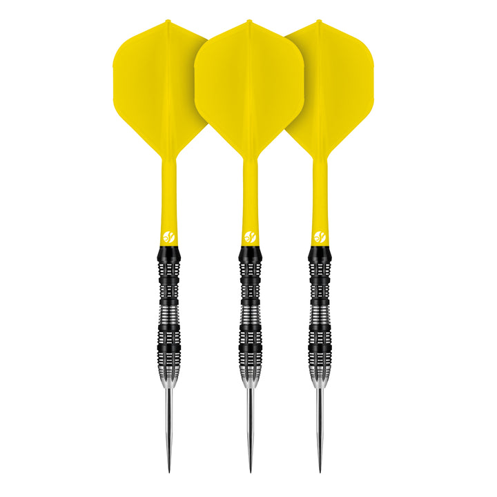 Flight Deck Yellow One Piece Dart Flight and Shaft System by Shot