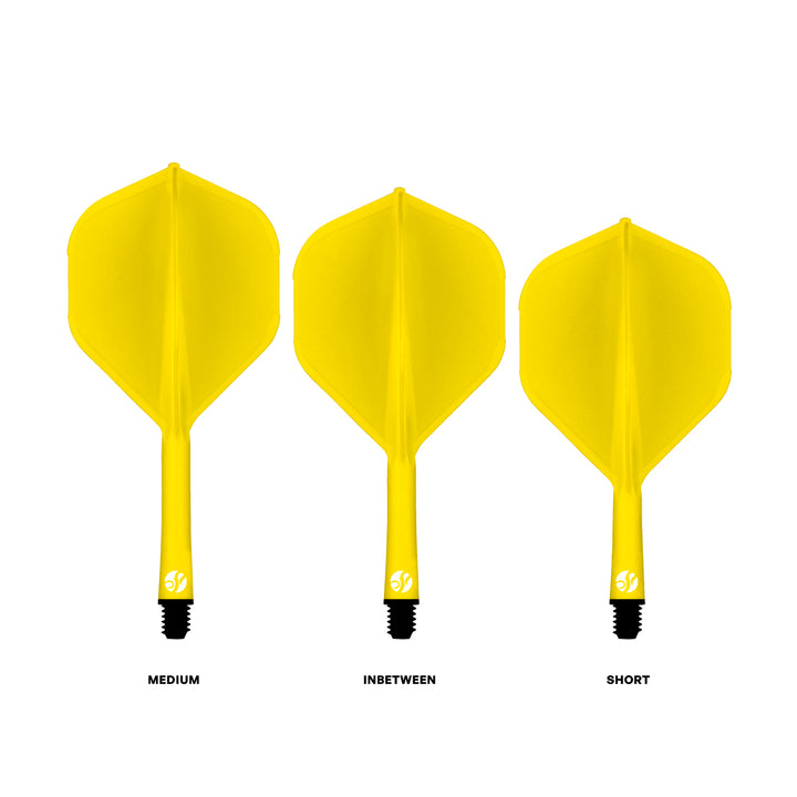 Flight Deck Yellow One Piece Dart Flight and Shaft System by Shot