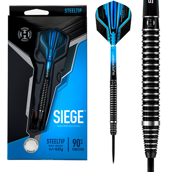 Siege 90% Tungsten Steel Tip Darts by Harrows