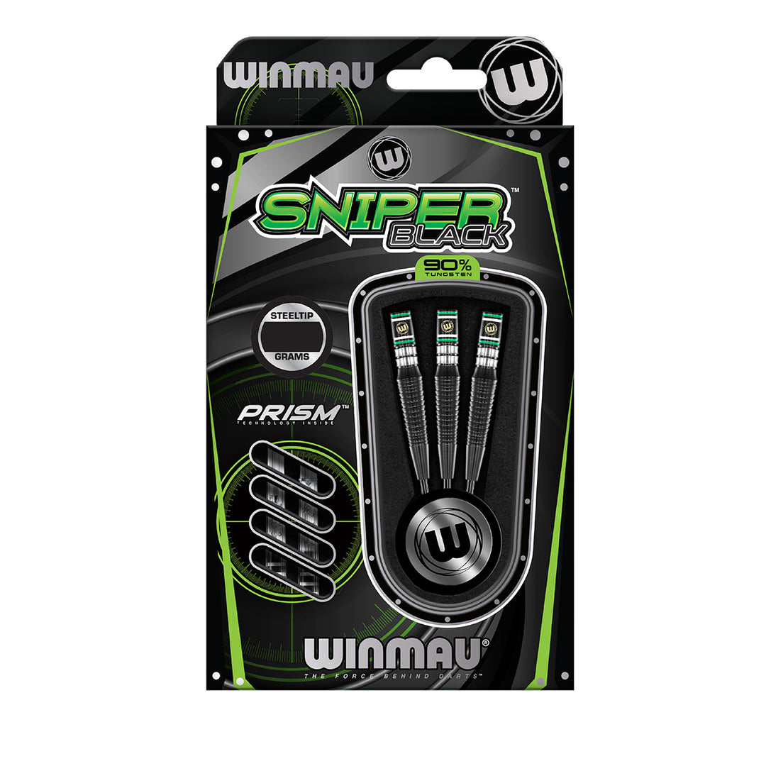 Sniper Black 90% Tungsten Steel Tip Darts by Winmau