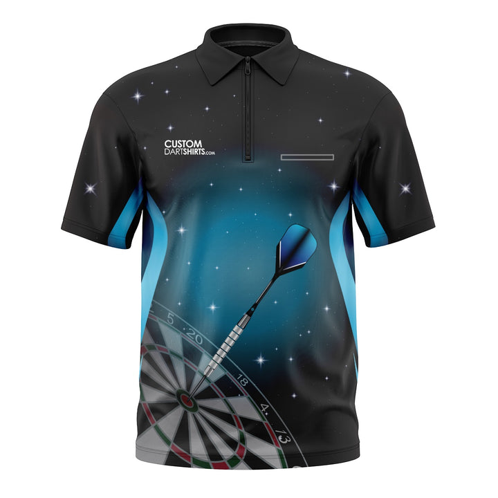 Space Alien Blue Custom Dart Shirt