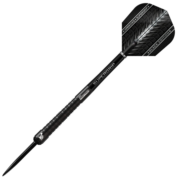 Harrows Supergrip Black Edition 90% Tungsten Steel Tip Darts