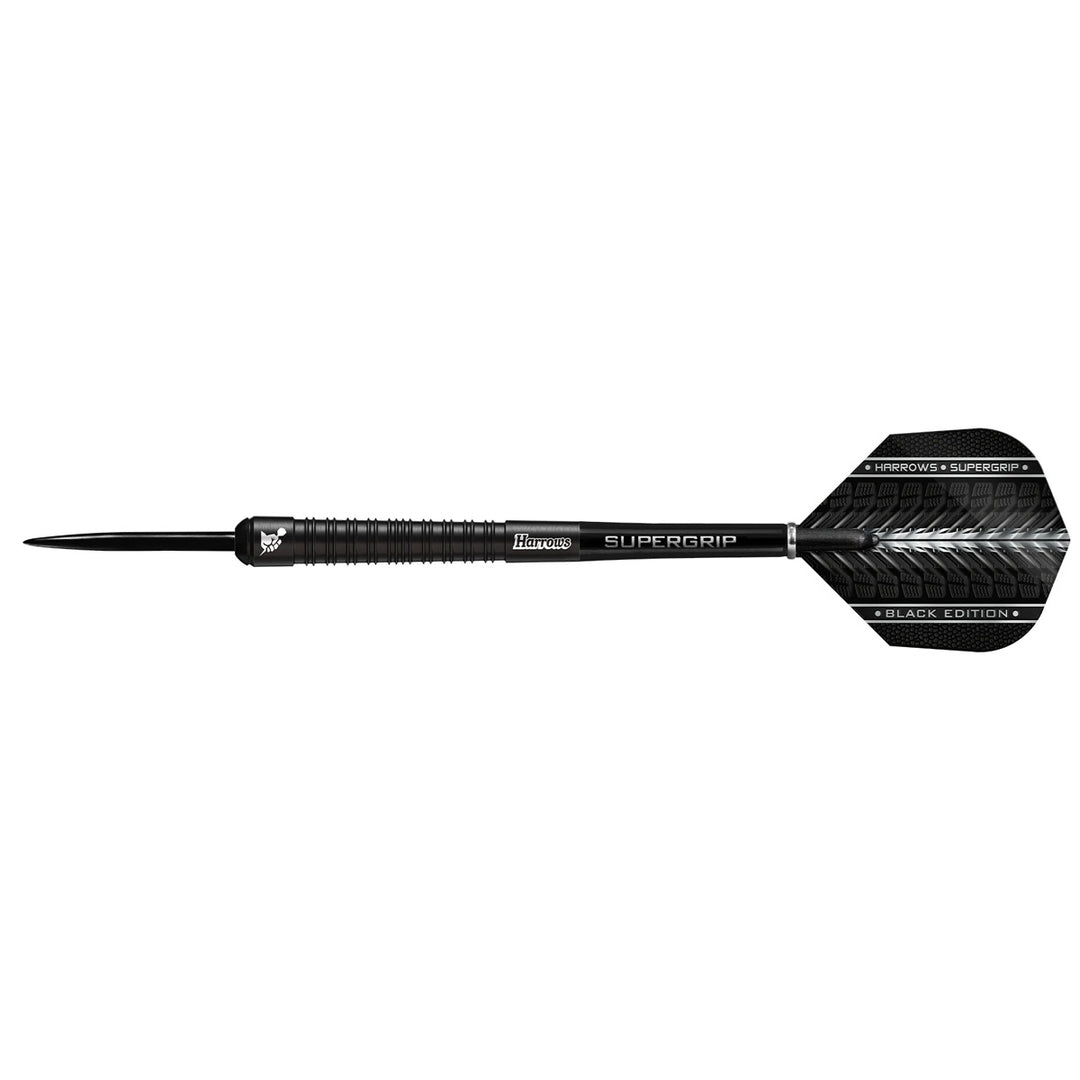 Harrows Supergrip Black Edition 90% Tungsten Steel Tip Darts