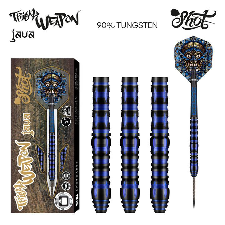 Tribal Weapon Java 90% Tungsten Steel Tip Darts by Shot