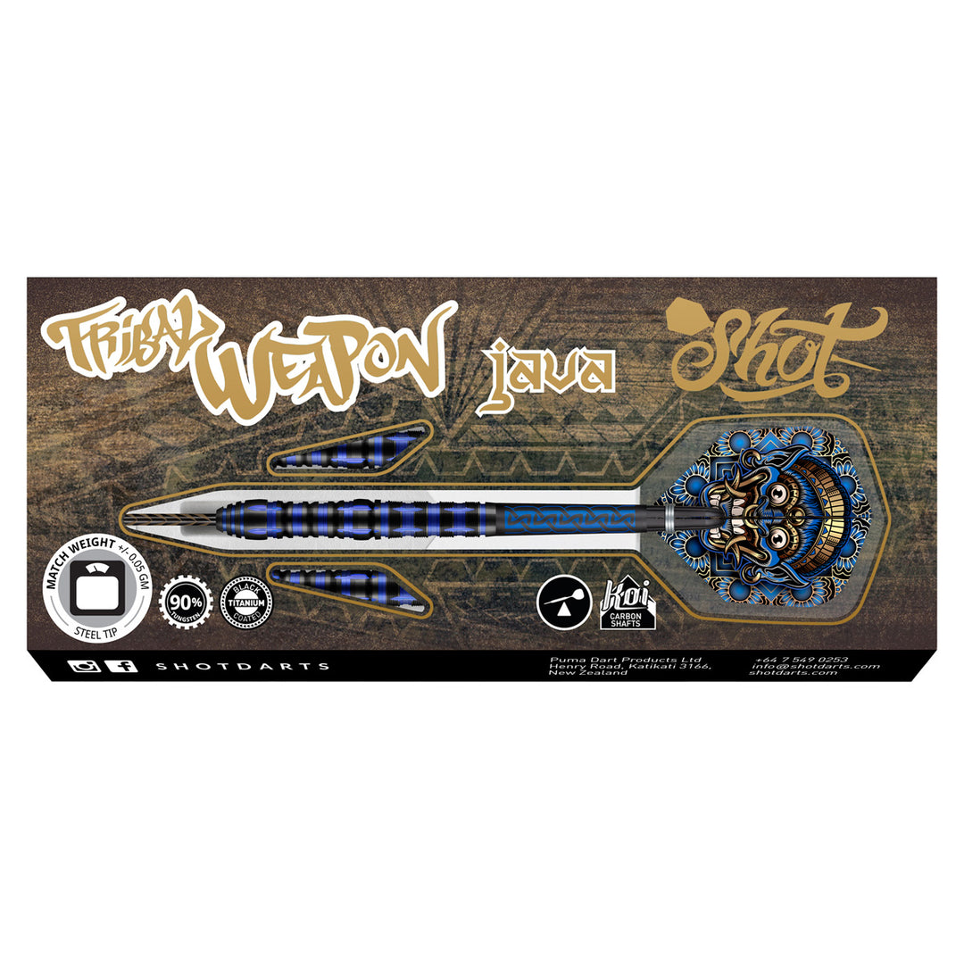 Tribal Weapon Java 90% Tungsten Steel Tip Darts by Shot