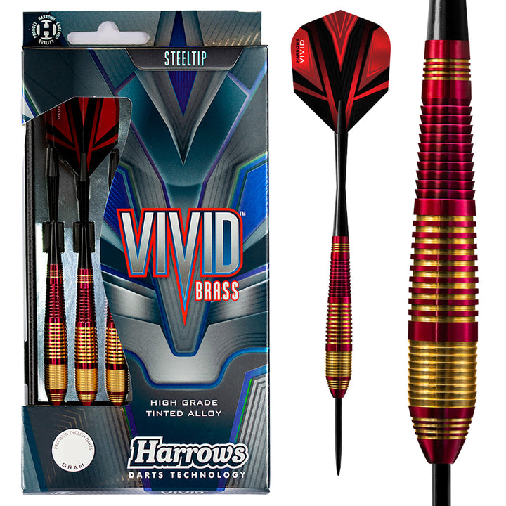 Harrows Vivid Red Brass Steel Tip Darts