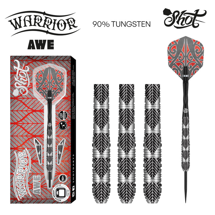 Warrior Awe 90% Tungsten Steel Tip Darts by Shot