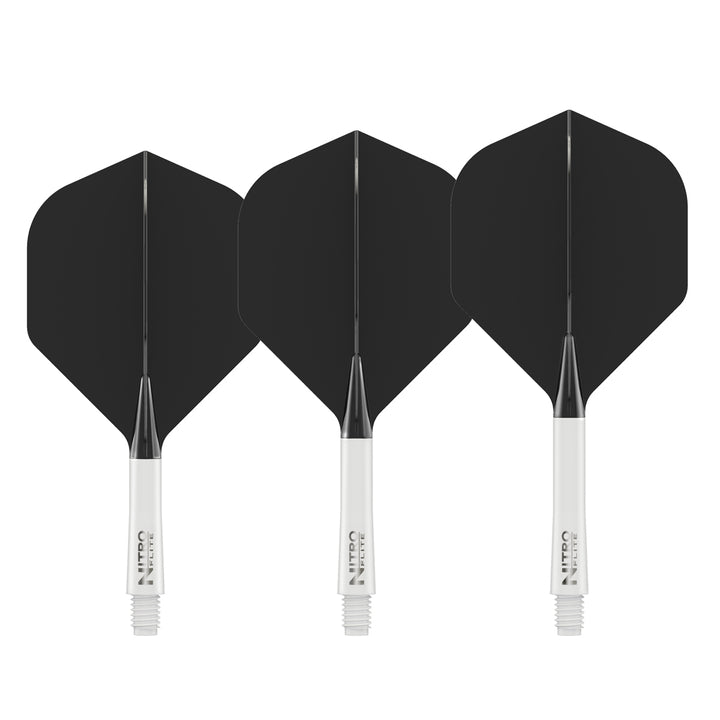 Nitro Flite Integrated Flight & Shaft White & Black No2 by Red Dragon