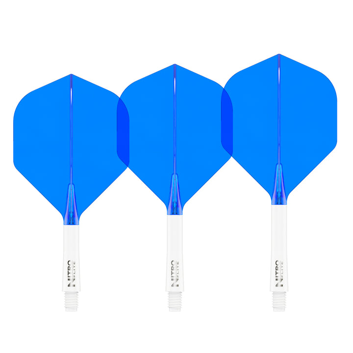 Nitro Flite Integrated Flight & Shaft White & Blue No2 by Red Dragon