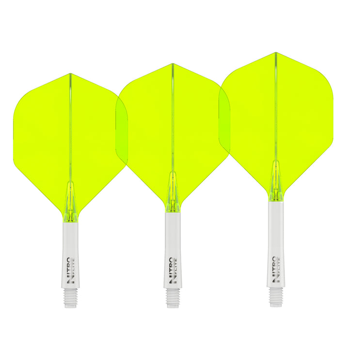 Nitro Flite Integrated Flight & Shaft White & Yellow No2 by Red Dragon