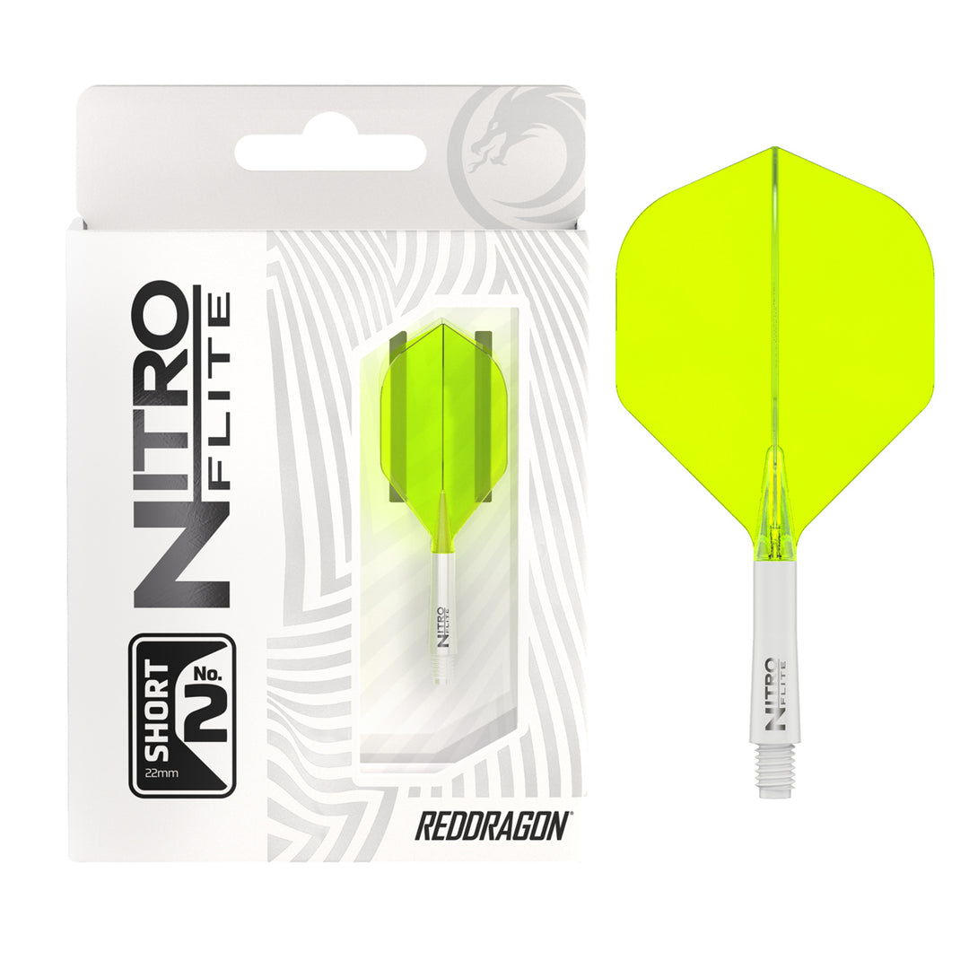 Nitro Flite Integrated Flight & Shaft White & Yellow No2 by Red Dragon