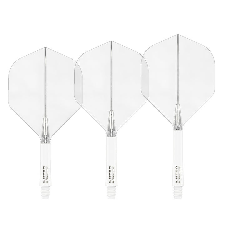 Nitro Flite Integrated Flight & Shaft White & Clear No2 by Red Dragon