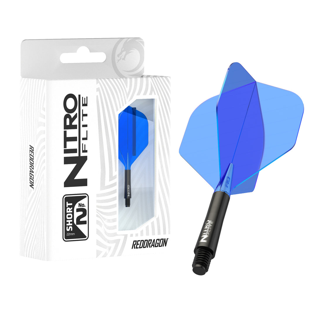 Nitro Flite Integrated Flight & Shaft Black & Blue No2 by Red Dragon