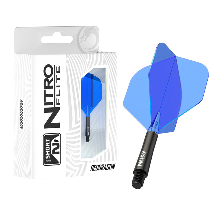 Nitro Flite Integrated Flight & Shaft Black & Blue No2 by Red Dragon