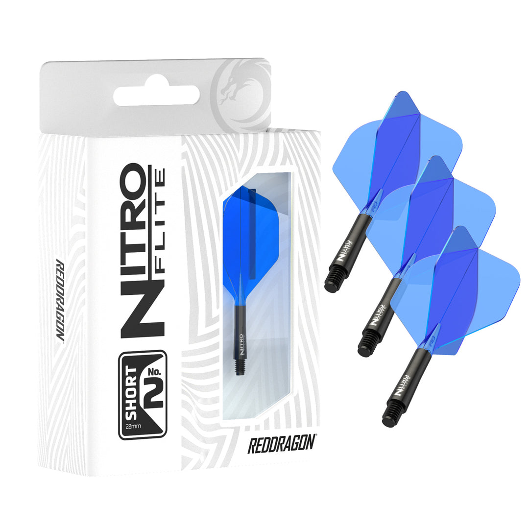 Nitro Flite Integrated Flight & Shaft Black & Blue No2 by Red Dragon