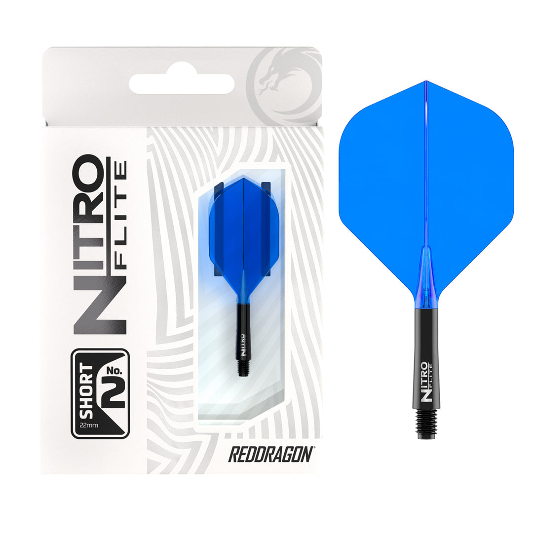 Nitro Flite Integrated Flight & Shaft Black & Blue No2 by Red Dragon