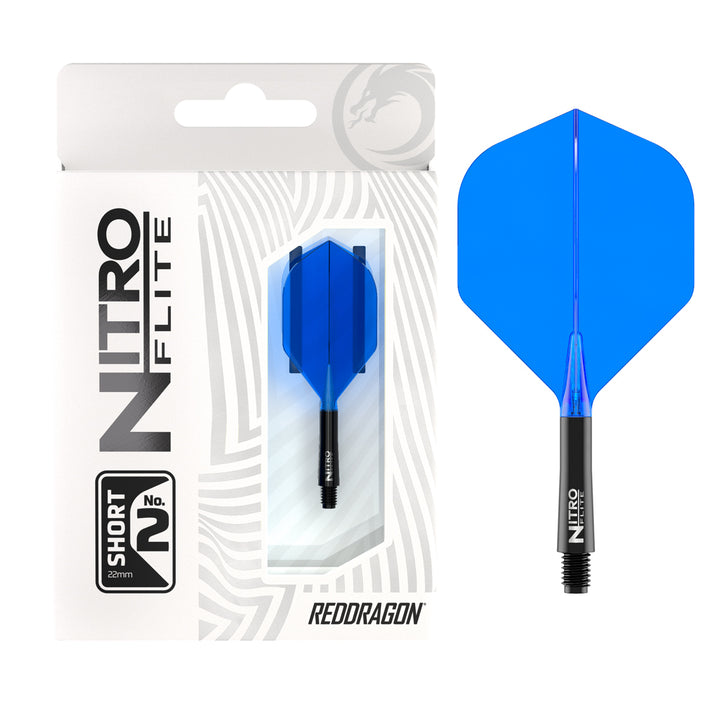 Nitro Flite Integrated Flight & Shaft Black & Blue No2 by Red Dragon