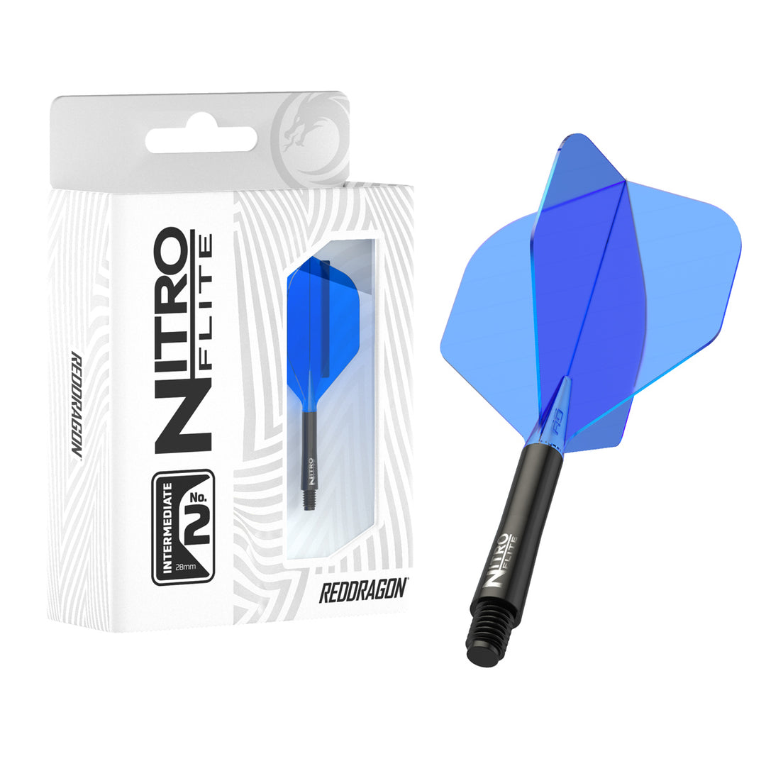 Nitro Flite Integrated Flight & Shaft Black & Blue No2 by Red Dragon