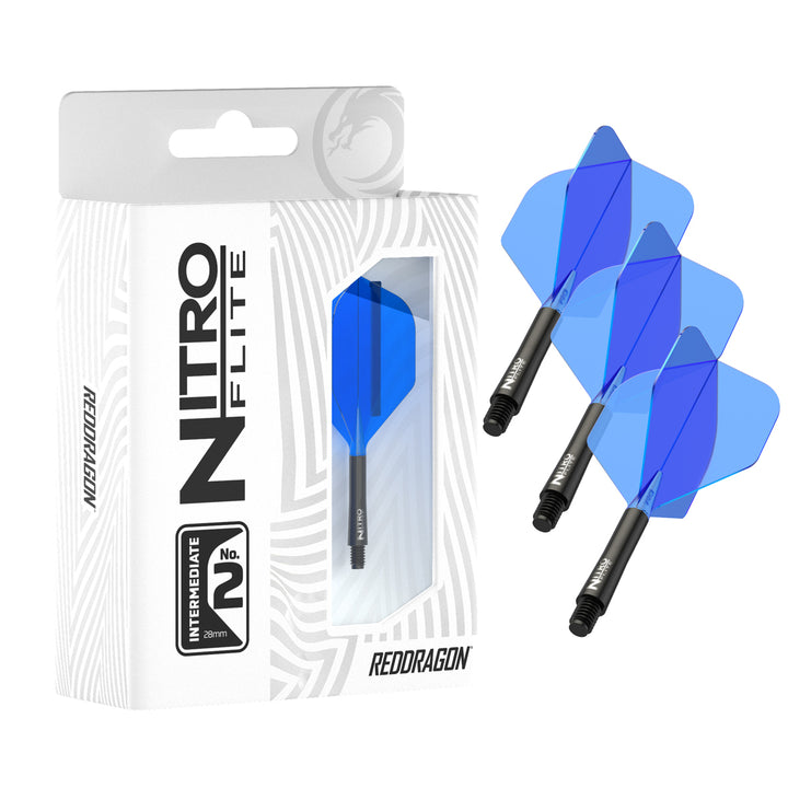 Nitro Flite Integrated Flight & Shaft Black & Blue No2 by Red Dragon