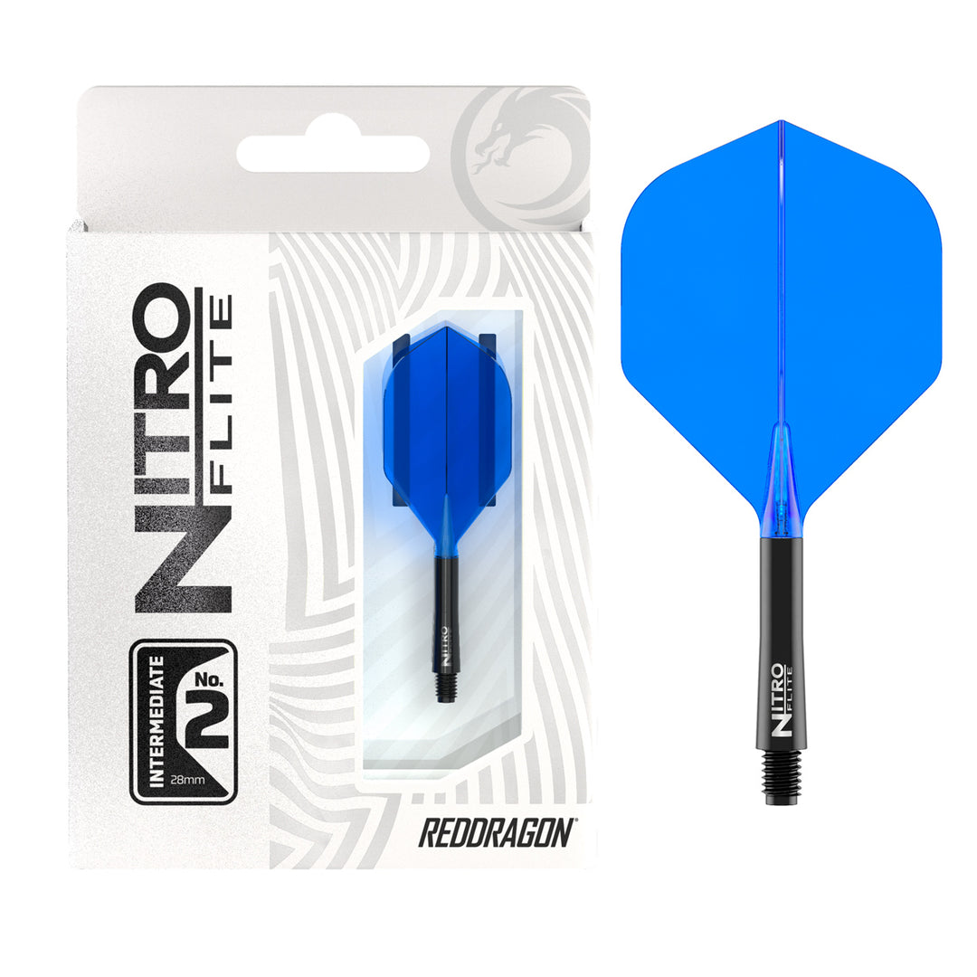 Nitro Flite Integrated Flight & Shaft Black & Blue No2 by Red Dragon