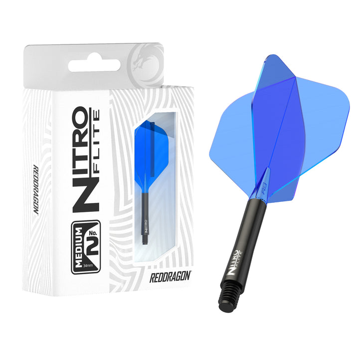 Nitro Flite Integrated Flight & Shaft Black & Blue No2 by Red Dragon