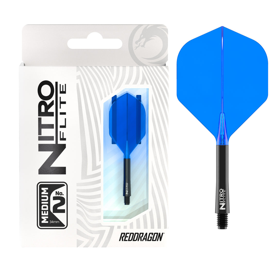 Nitro Flite Integrated Flight & Shaft Black & Blue No2 by Red Dragon