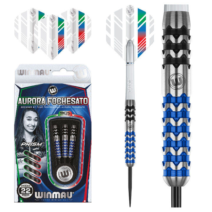 Aurora Fochesato 90% Tungsten Steel Tip Darts by Winmau