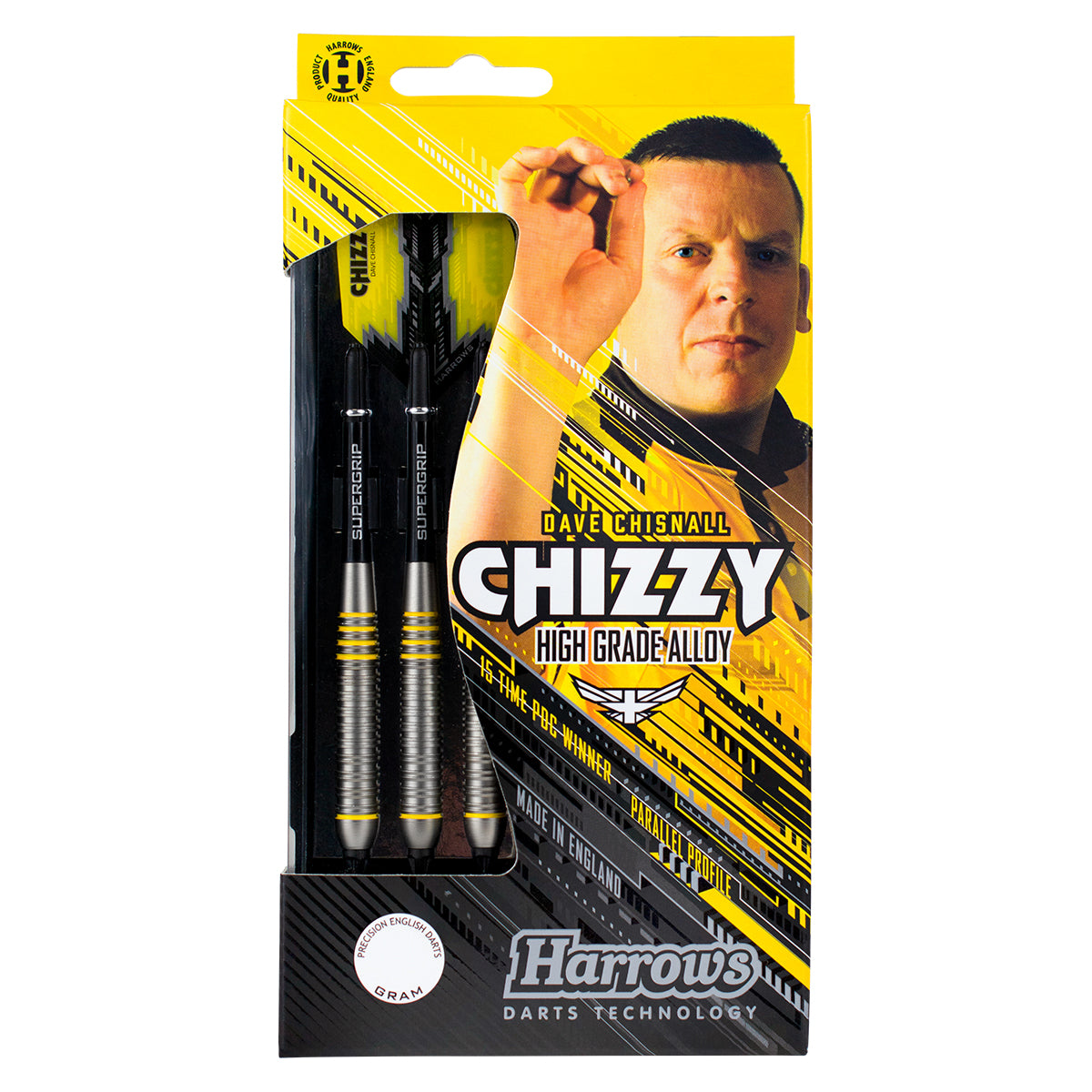 Dave Chisnall Chizzy Brass Steel Tip Darts by Harrows – Double Top 