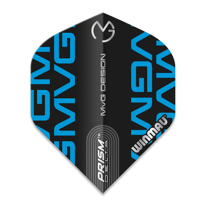 Prism Delta MVG Black and Blue Logo Standard Dart Flights by Winmau