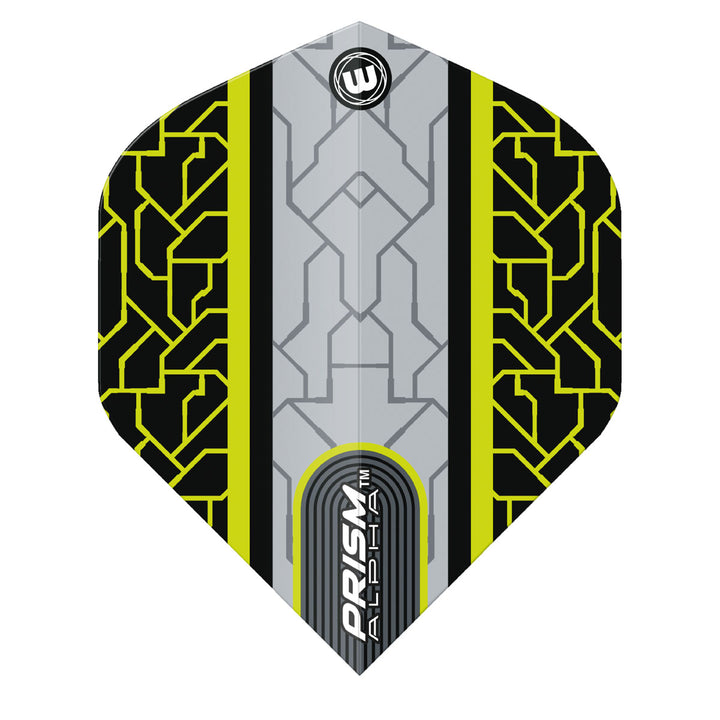 Prism Alpha Circuit Black and Yellow Standard Dart Flights by Winmau