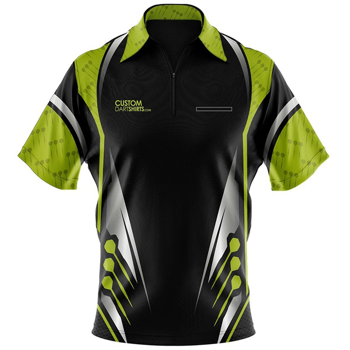 Green and Silver Custom Dart Shirt – Double Top Darts