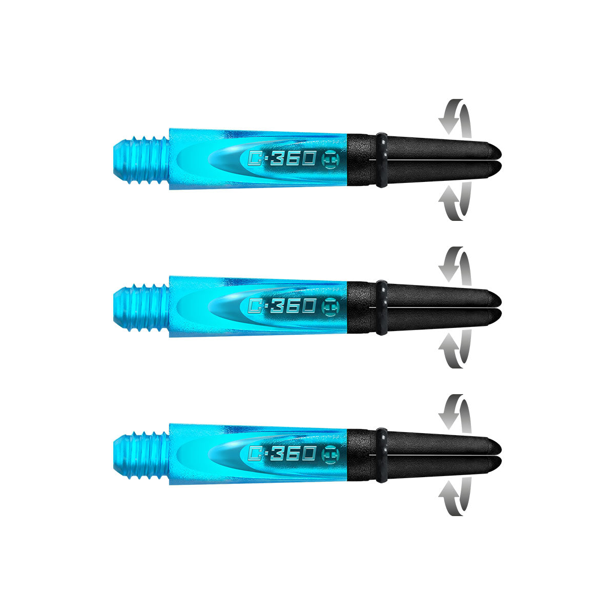 Carbon 360 Dart Stems by Harrows Double Top Darts