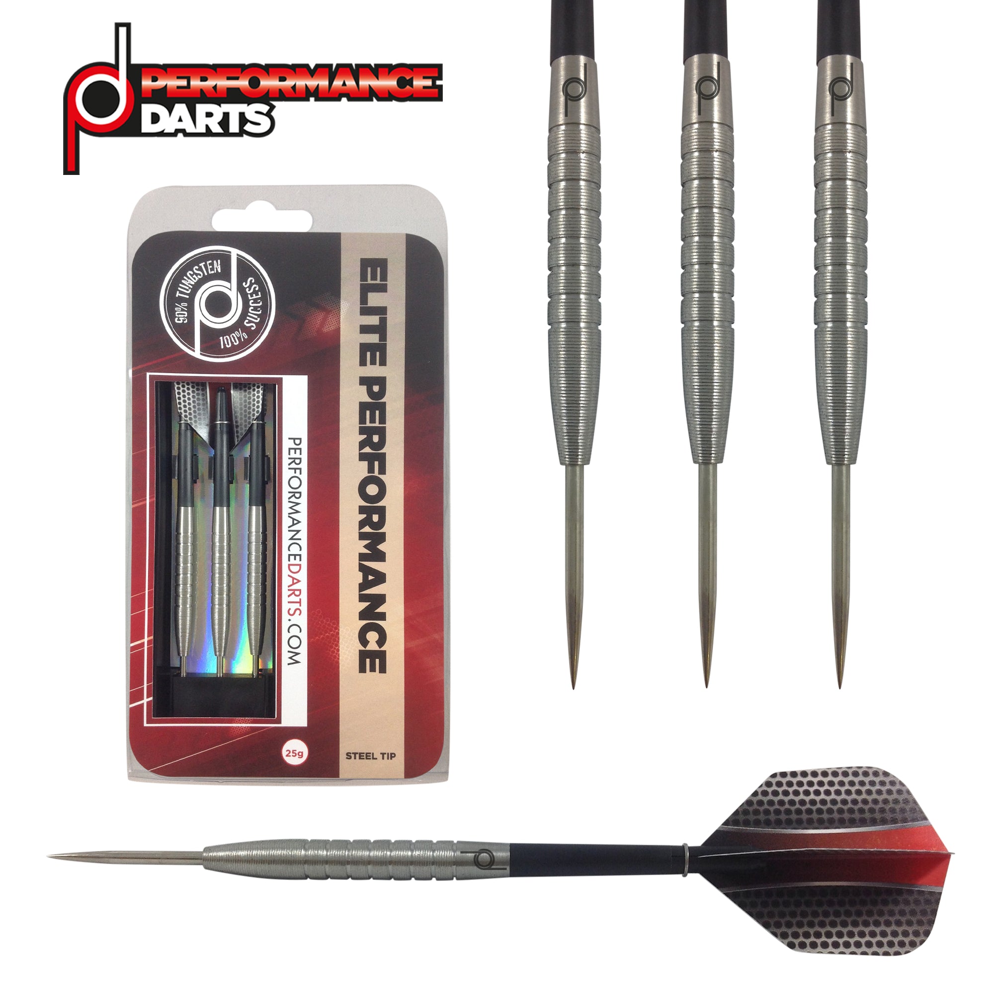 Elite 90% Tungsten Steel Tip Darts by Performance Darts – Double Top Darts