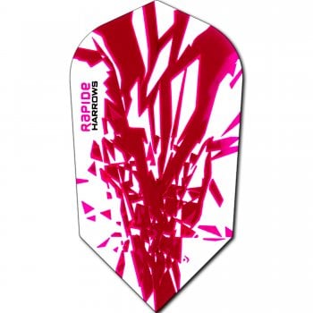 Harrows Rapide Slim Pink on White Dart Flights